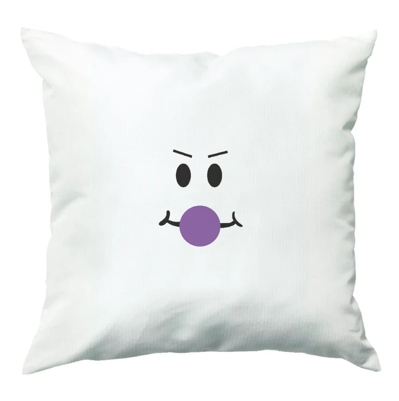 Buy More, Save More Yellow Face Purple Cushion