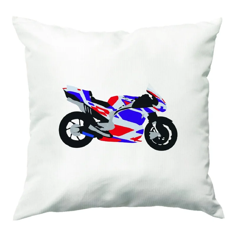 Midnight Madness Red And Purple Motorbike - Motorbike Cushion