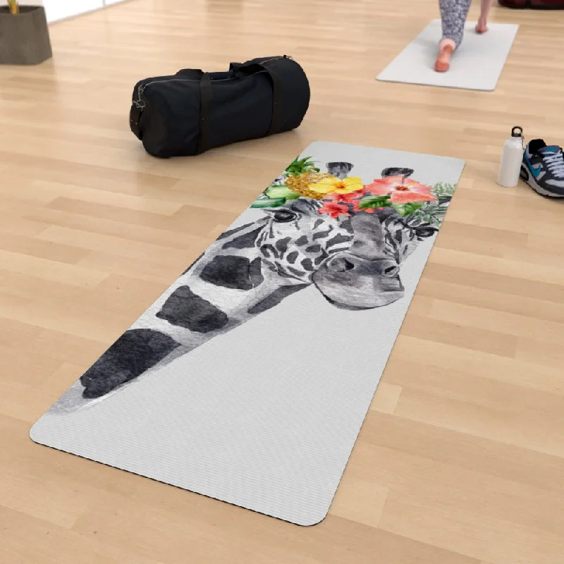 New Arrival Yoga Mat - Floral Giraffe