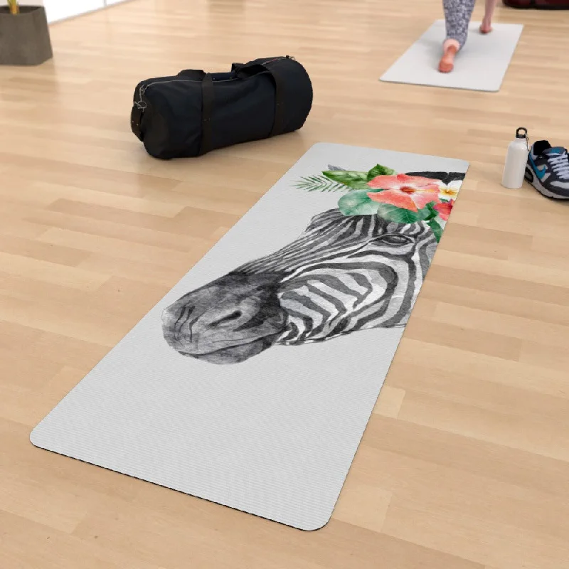 Year-End Sale Yoga Mat - Floral Zebra