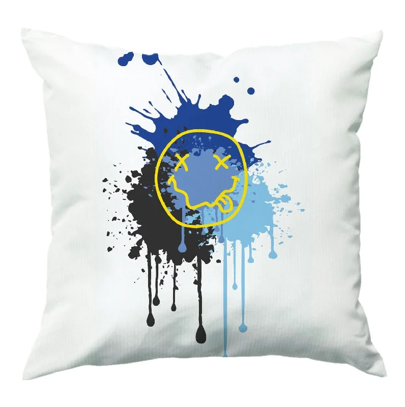 Big Savings Blue Graffiti - Skate Aesthetic  Cushion
