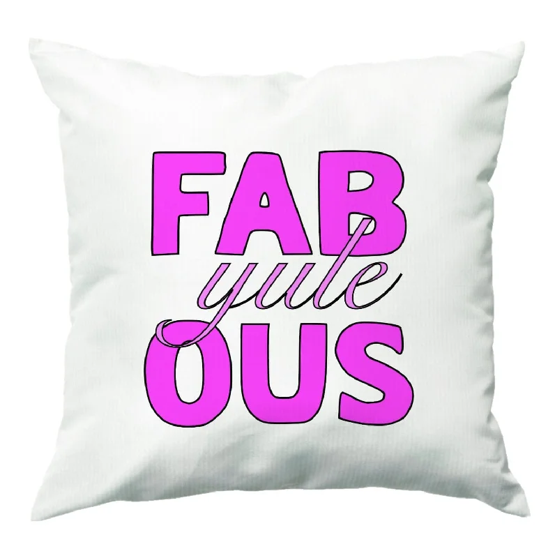 Act Fast Fab-Yule-Ous Pink - Christmas Puns Cushion