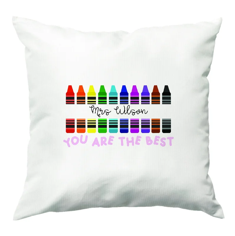 Limited Time Discount You Are The Best - Personalised Teachers Gift Cushion