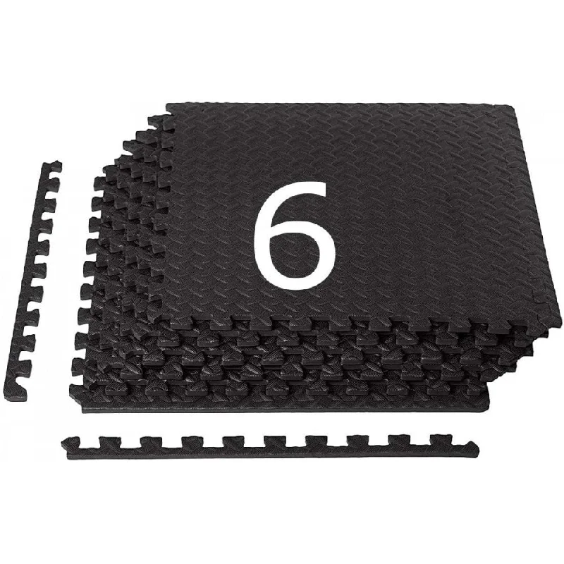 Take Advantage Body Fit Puzzle Mat Set Of 6pcs Black 60x60x1.25cm