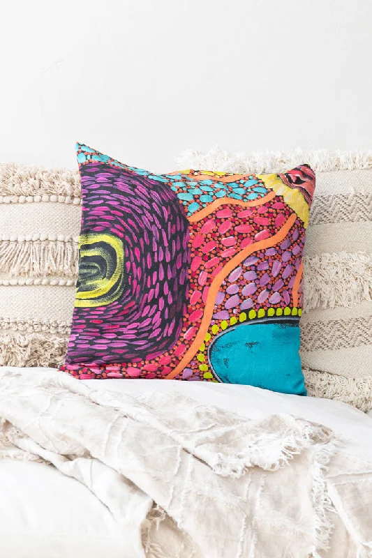 Price Rollback Interconnected Square Linen Cushion Cover (45cm x 45cm)