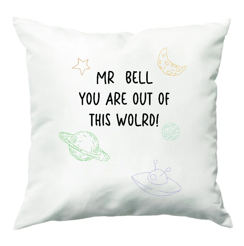 Markdown Madness You Are Out Of This World - Personalised Teachers Gift Cushion