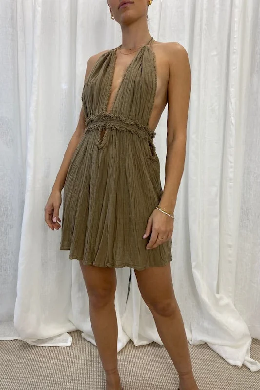 Savings Spectacular Lefkothea Mini Dress Mocha
