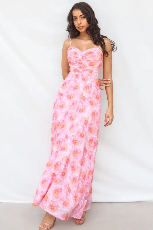 Amazing Deals Watson Maxi Dress - Orange Floral