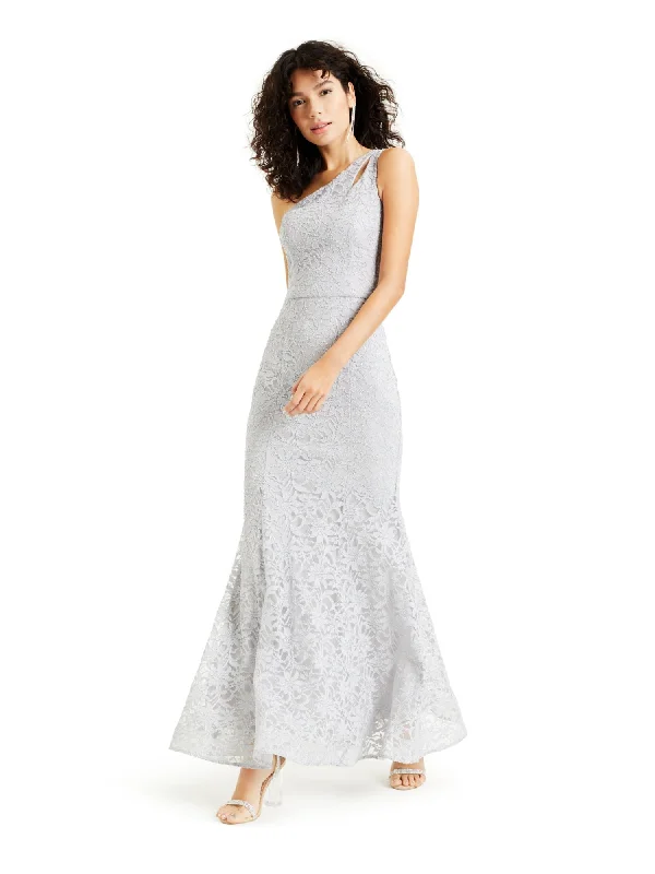 Special Savings BCX DRESS Womens Lace Sleeveless Asymmetrical Neckline Maxi Evening Fit + Flare Dress Special Savings BCX DRESS Womens Lace Sleeveless Asymmetrical Neckline Maxi Evening Fit + Flare Dress