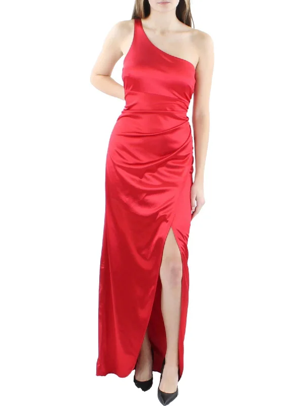 Major Savings EMERALD SUNDAE Womens Red Stretch Slitted Gathered Pullover Padded Sleeveless Asymmetrical Neckline Full-Length Cocktail Gown Dress Major Savings EMERALD SUNDAE Womens Red Stretch Slitted Gathered Pullover Padded Sleeveless Asymmetrical Neckline Full-Length Cocktail Gown Dress