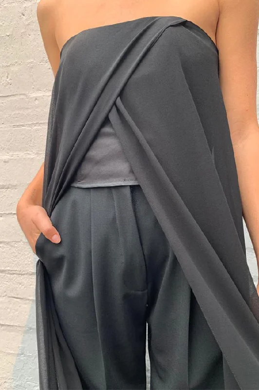 Clearance Sale Chiffon Strapless Bodice Blouse