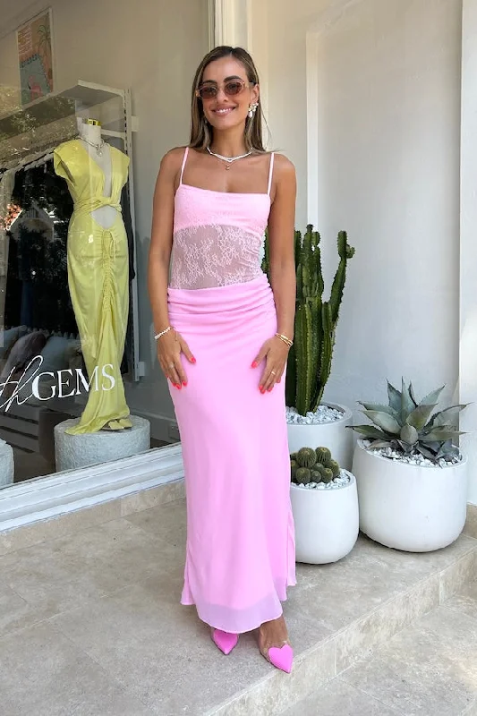 Now or Never Gabriel Maxi Dress Pink Sorbet