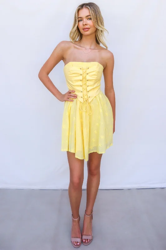 Bargain Blast Etta Mini Dress - Yellow