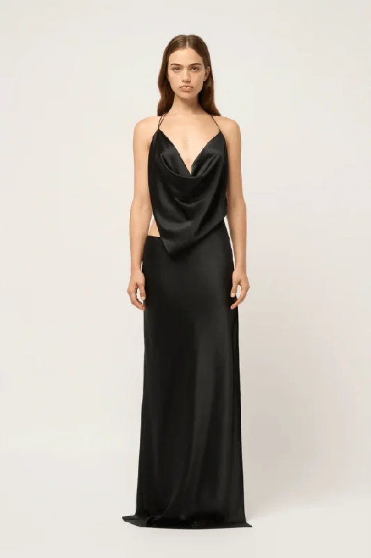 Limited Stock Iced Bias Maxi Dress Black