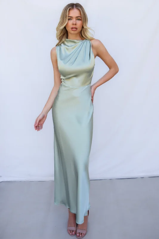 Final Clearance Vianna Formal Dress - Sage