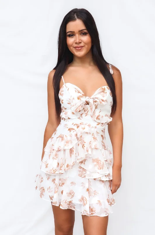 Deal Dash Hanni Mini Dress - White Floral