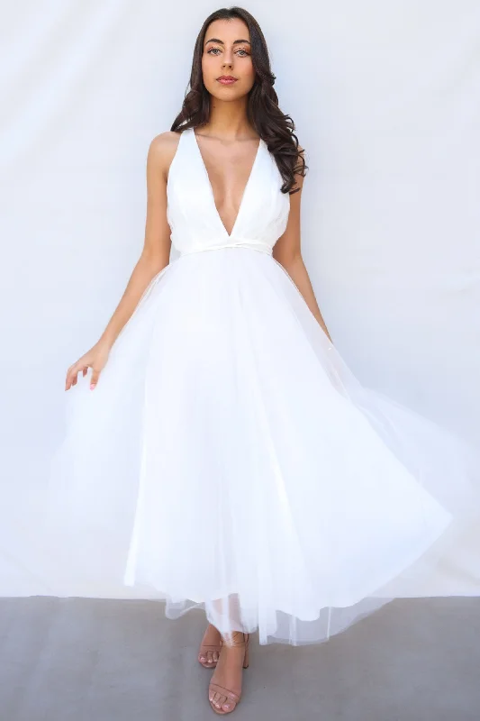 Deal of the Week Juliette Tulle Midi - White