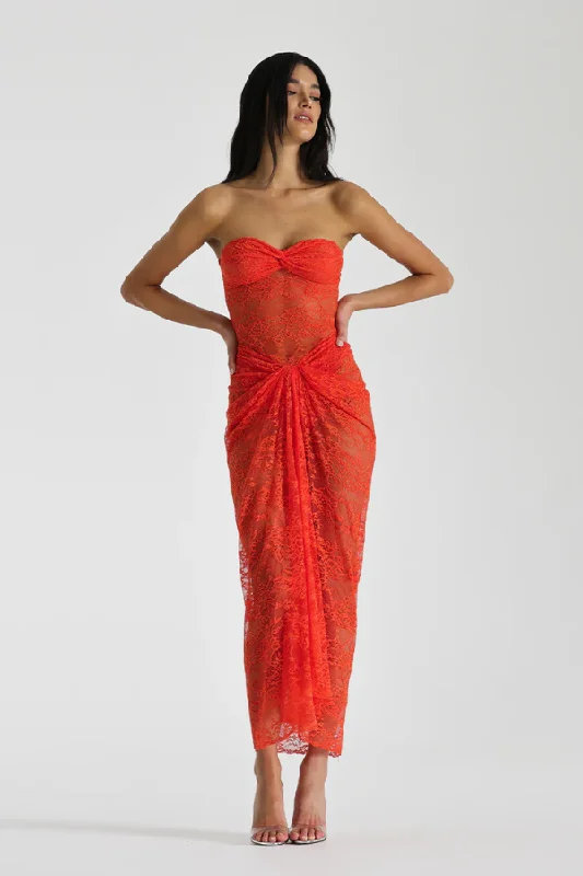 Instant Discount Naomi Dress Tangerine