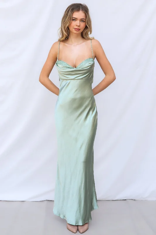 Take Advantage Payne Maxi Dress - Sage