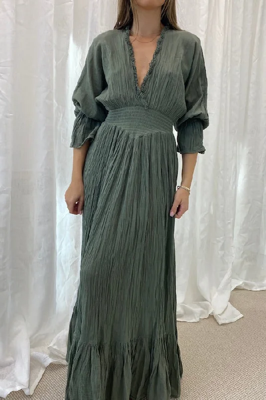 Deal Zone Eleni Dress Khaki