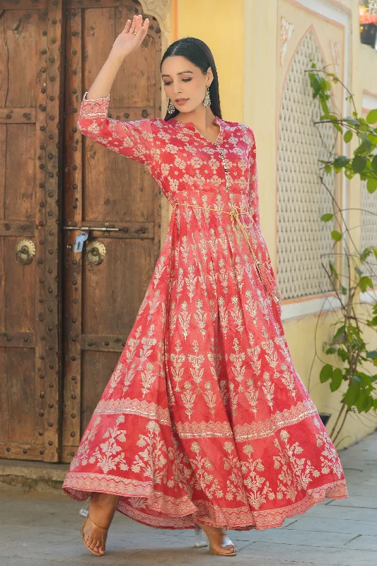 Steals and Deals Women Peach Liva Printed Dress