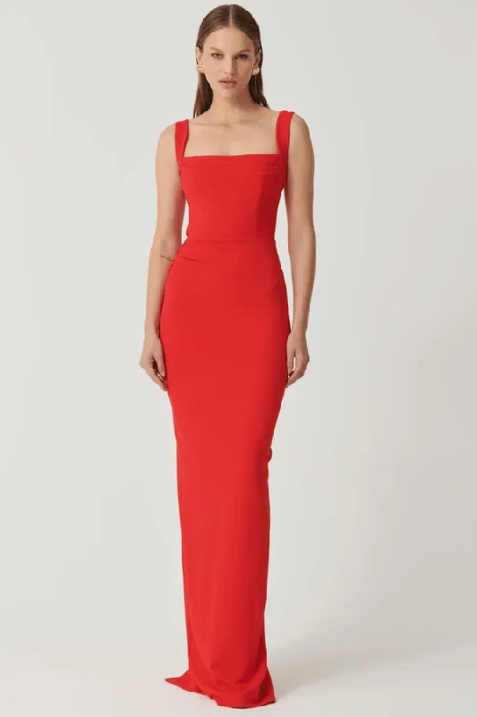 Final Clearance Marbella Gown Cherry Red
