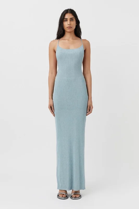 Epic Deals Nox Metallic Knit Dress Glacier