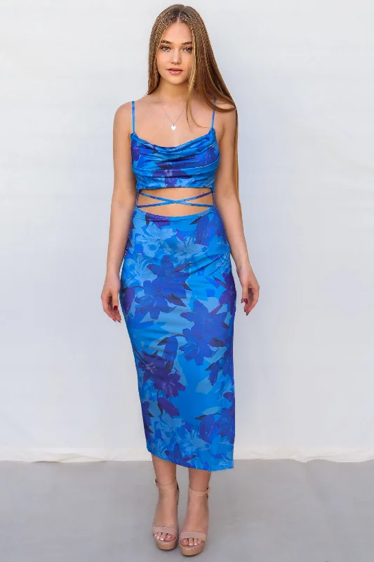 Extra Savings Henrietta Dress - Blue Floral