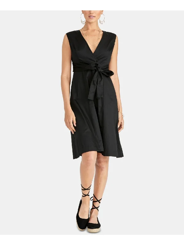 Clearance Event RACHEL ROY Womens Black Sleeveless V Neck Above The Knee Evening Fit + Flare Dress Clearance Event RACHEL ROY Womens Black Sleeveless V Neck Above The Knee Evening Fit + Flare Dress