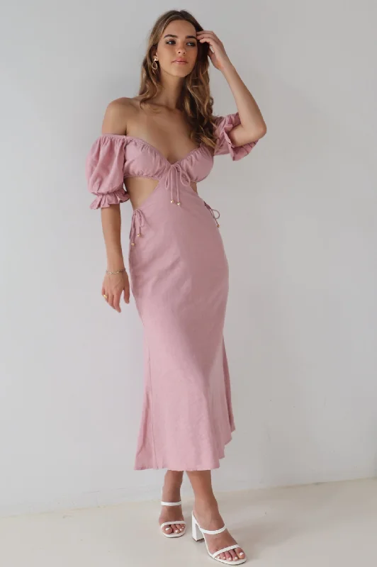 Steals and Deals Mirabella Midi Dress - Pink