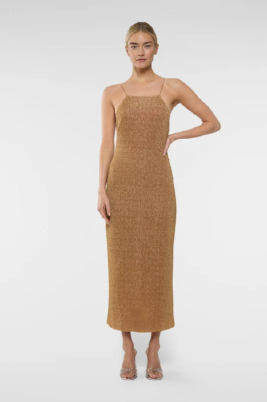 Don't Wait Lumiere Long Dress Toffee