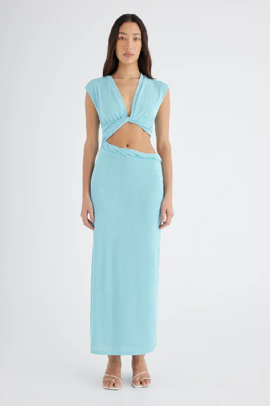 Anniversary Sale Henri Twist Maxi Dress Aqua