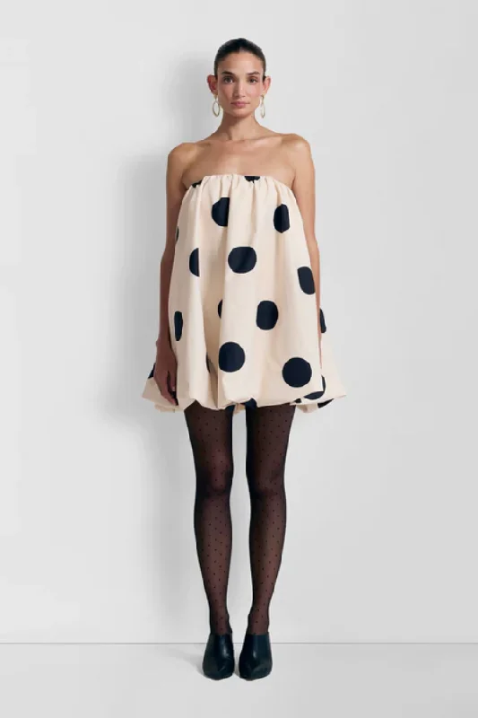 Daily Deals Gaia Bubble Dress Creme Spot