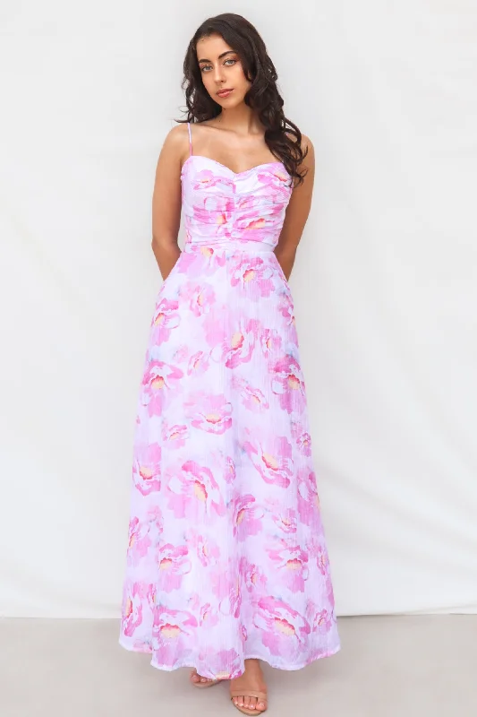 Deal Explosion Watson Maxi Dress - Pink Floral