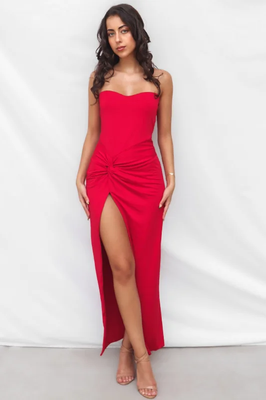 Limited Time Offer Lacey Maxi Dress - Red