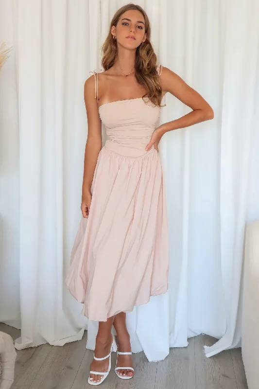 Members Only Katya Midi Dress - Nude
