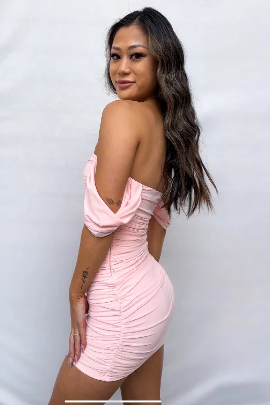 Exclusive Online Offer Adelina Mini Dress - Baby Pink