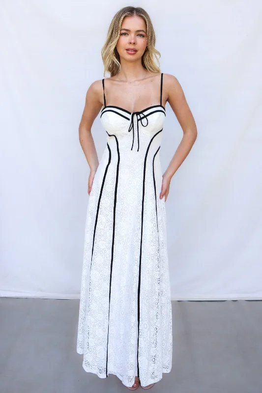 Extra Savings Paula Maxi Dress - White Lace