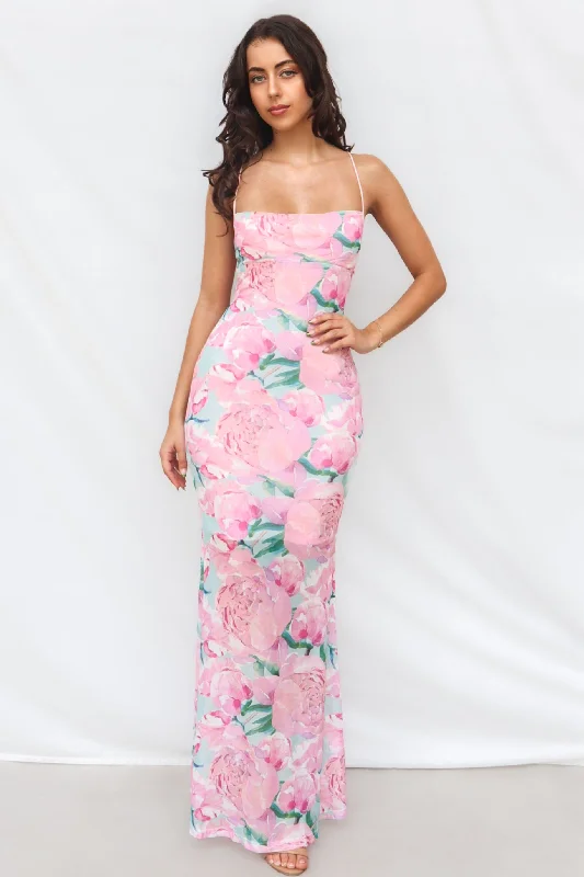 Crazy Deals Ellis Maxi Dress - Pink Floral