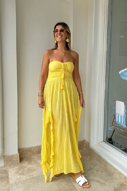 Super Sale Pheobe Dress Yellow