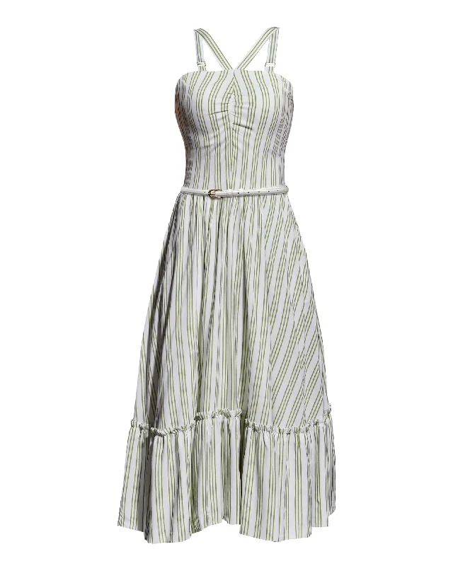 Savings Event LEXI DRESS | White/Peridot Green