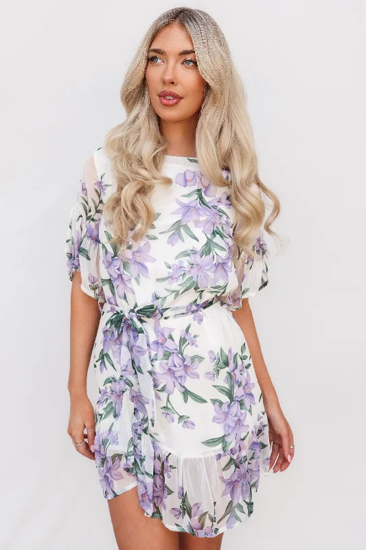 Exclusive Savings Azaleas Mini Dress - Lilac Floral
