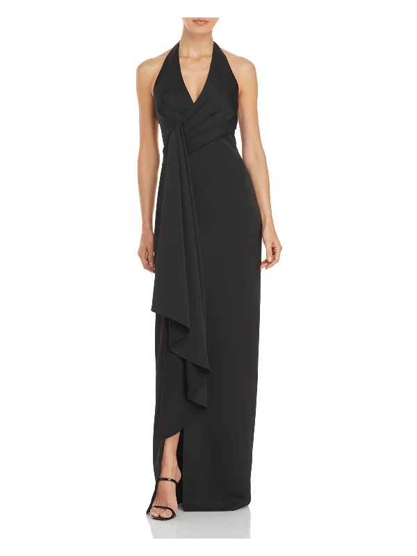 Daily Deals AIDAN MATTOX Womens Ruched Sleeveless Halter Full-Length Evening Sheath Dress Daily Deals AIDAN MATTOX Womens Ruched Sleeveless Halter Full-Length Evening Sheath Dress