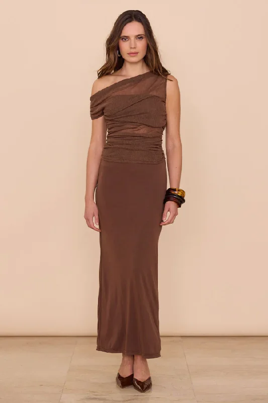 Mega Sale Thea Mesh Dress Coffee
