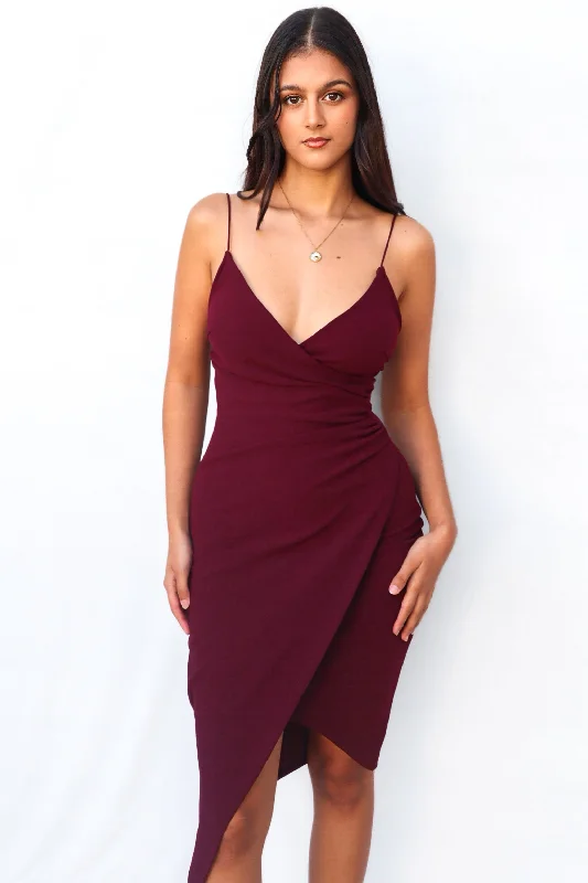 Instant Discount Kylie Bodycon Dress - Plum