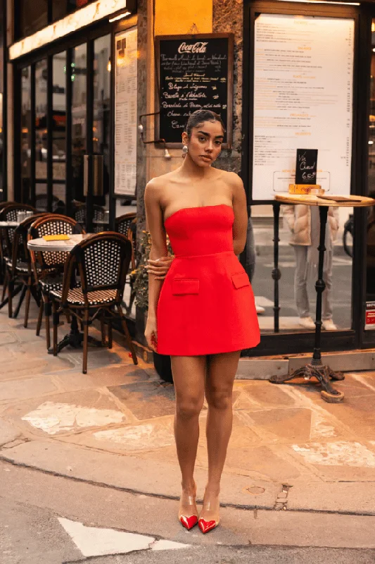 Can't Be Beat The Ultimate Muse Strapless Dress Red