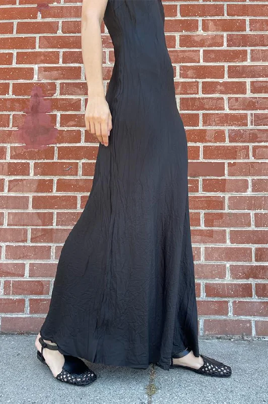 Great Deals Floor-Length Bias Ankle Slip in Black