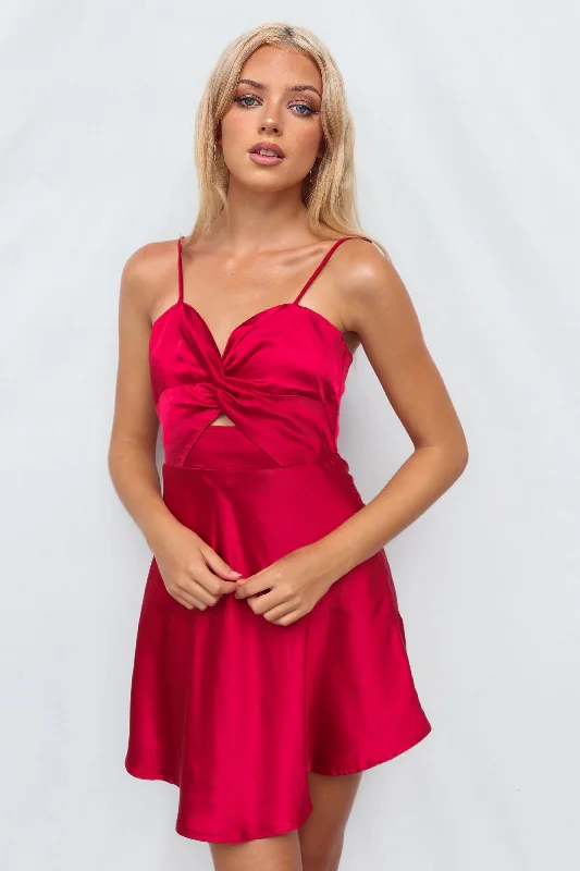 Flash Deals Adorne Mini Dress - Red