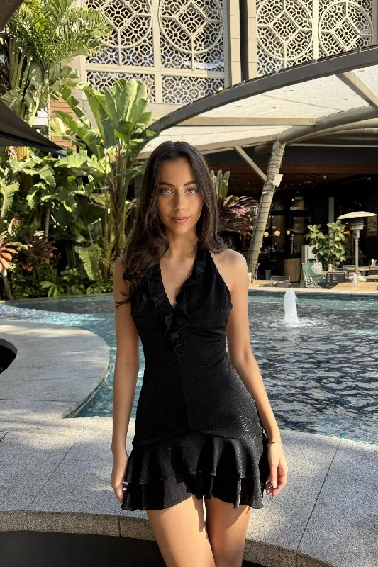 Sale Event Ziah Mini Dress - Black Shimmer