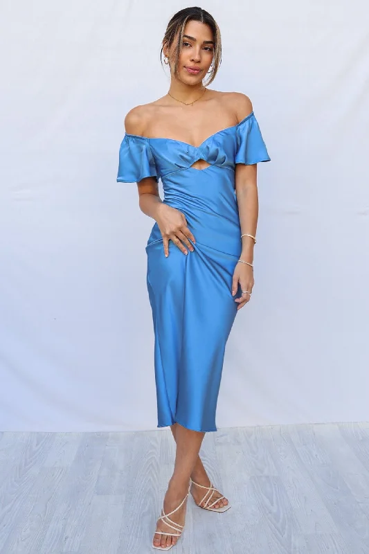 The Best Prices Tiara Midi Dress - Blue